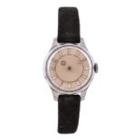 Unsigned, a lady's stainless steel mystery wrist watch