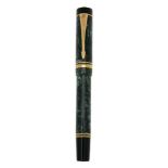 Parker, Duofold Centennial, a green marbled fountain pen