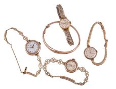 A collection of lady's bracelet watches