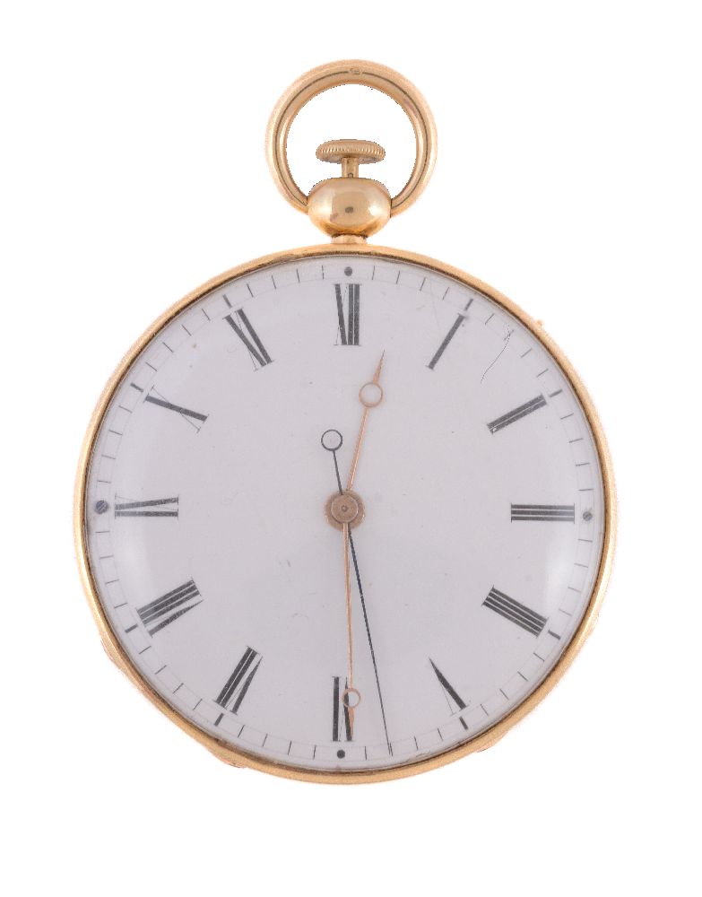 Ingold,Gold open face quarter repeater pocket watch with dead beat seconds