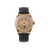 Ebel, Gold plated, triple calendar moonphase wrist watch