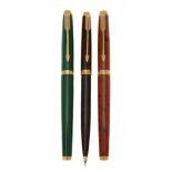 Parker, 75, a tourmaline laque fountain pen