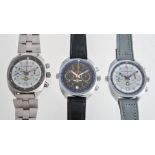 A group of 3 Poljot Sturmanskie chronograph wrist watches,