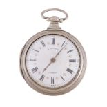 G. Beifield, White metal pair cased pocket watch