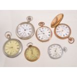 A collection of six Waltham pocket watches