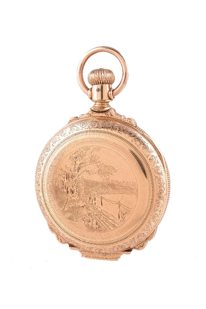 Rockford Watch Co., Gold plated full hunter keyless wind pocket watch - Image 3 of 4