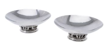 Georg Jensen, a pair of Danish silver bowls