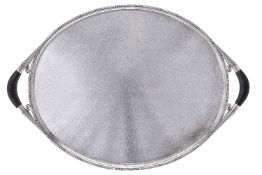 ϒ Georg Jensen, a Danish silver twin handled oval Cosmos tray