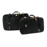 Gucci, a black monogrammed canvas suitcase