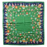 Gucci, Balloon Festival, a green silk scarf