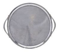 Georg Jensen, a Danish silver circular twin handled tray