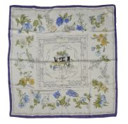 Hermès, Quai Aux Fleurs, a silk scarf