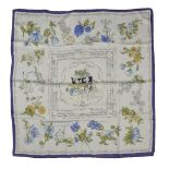 Hermès, Quai Aux Fleurs, a silk scarf