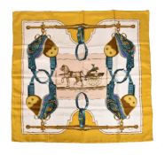 Hermès, Carrick A Pompe, a silk scarf