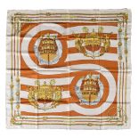 Hermès, Chateaux D'arriere, a silk scarf