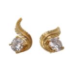 A pair of diamond earrings