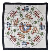 Hermès, Jeu Des Omnibus Et Dames Blanches, a silk scarf