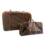 Louis Vuitton, a monogrammed coated canvas and leather suitcase