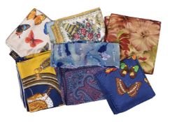 A collection of silk scarves