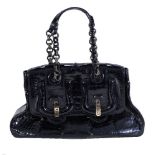 ϒ Fendi, B. Bag, a black crocodile handbag