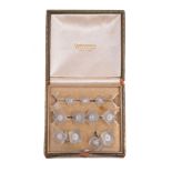 A 1920s frosted rock crystal and diamond dress set