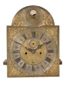 A George I eight-day longcase clock movement with lunar calendar