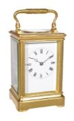 A French gilt brass carriage clock