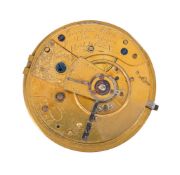 A duplex pocket watch movement