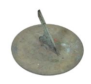 An English patinated brass garden sundial