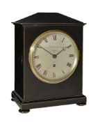 A Fine Victorian patinated bronze mantel timepiece with platform lever escapement