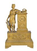 A French Empire ormolu figural mantel clock