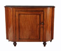 ϒ A Regency mahogany and ebony strung side cabinet