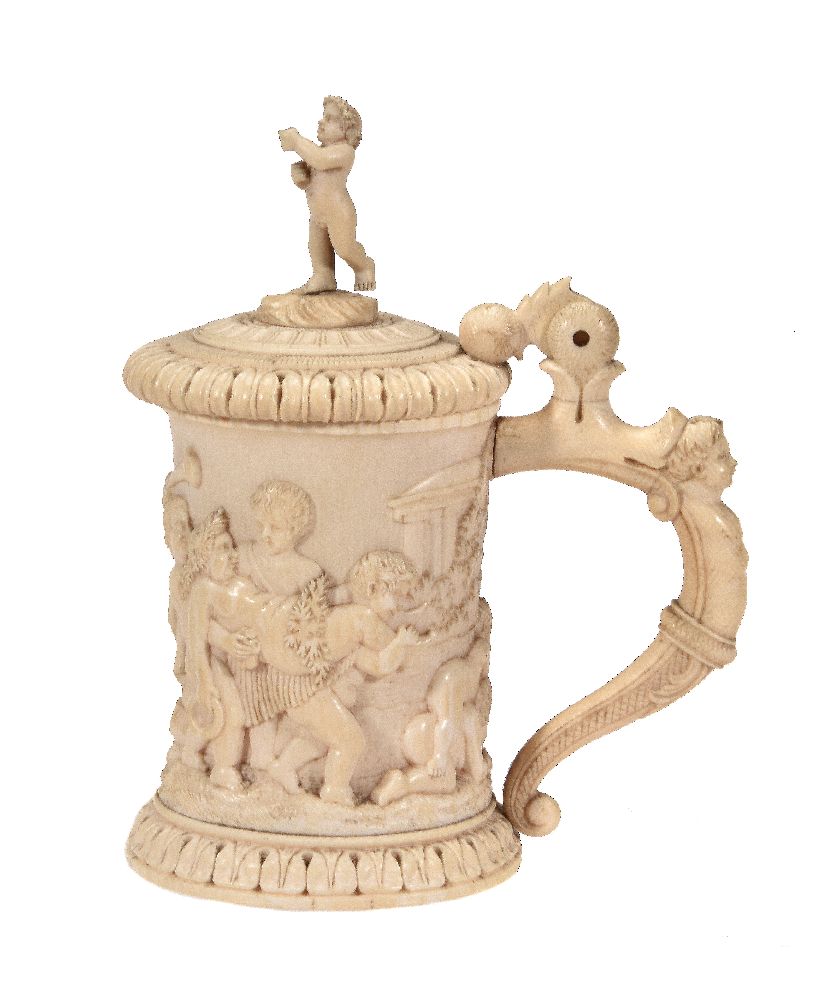 ϒ A Continental carved ivory tankard in Renaissance Revival taste - Image 3 of 3