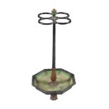A Victorian painted cast iron stick and umbrella stand