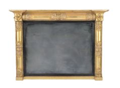 A George IV giltwood and gesso overmantel mirror