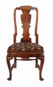 A George I walnut side chair