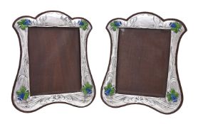 A matched pair of silver photograph frames by Keyford Frames Ltd.