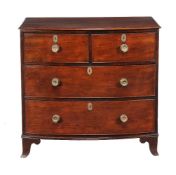 A mahogany bowfront chest