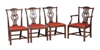 A set of eight mahogany dining chairs in George III style