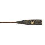 A Victorian painted pine oar