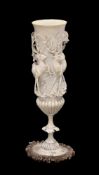 ϒ An Austrian or German carved ivory goblet