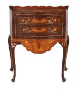 A Dutch marquetry commode