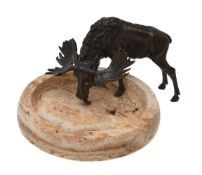 A Continental, probably Austrian bronze mounted 'miele' onyx bowl