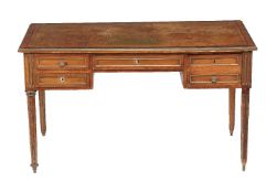 A mahogany and gilt metal mounted desk in Louis Philippe style