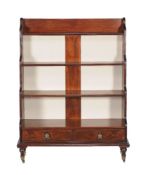 A Regency mahogany waterfall bookcase