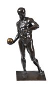 Franz Iffland, (German 1862 - 1935), a patinated bronze model of an athlete