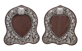 A matched pair of silver photograph frames