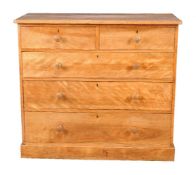 A Victorian satin birch chest of drawers