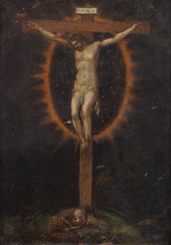Continental School (early 18th century)Crucifixion - Image 2 of 2