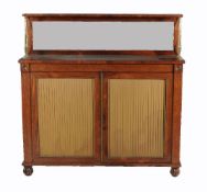 A late Regency rosewood and maple marquetry chiffonier